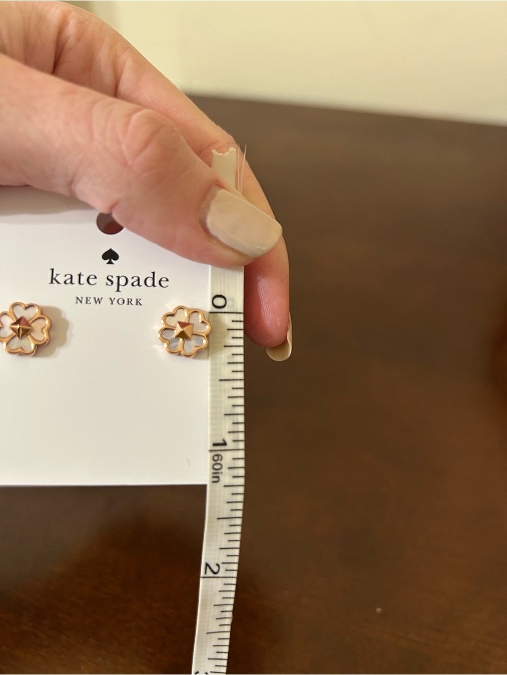 Kate Spade Rose Gold Spades & Studs Stud Earrings - Picture 8 of 15